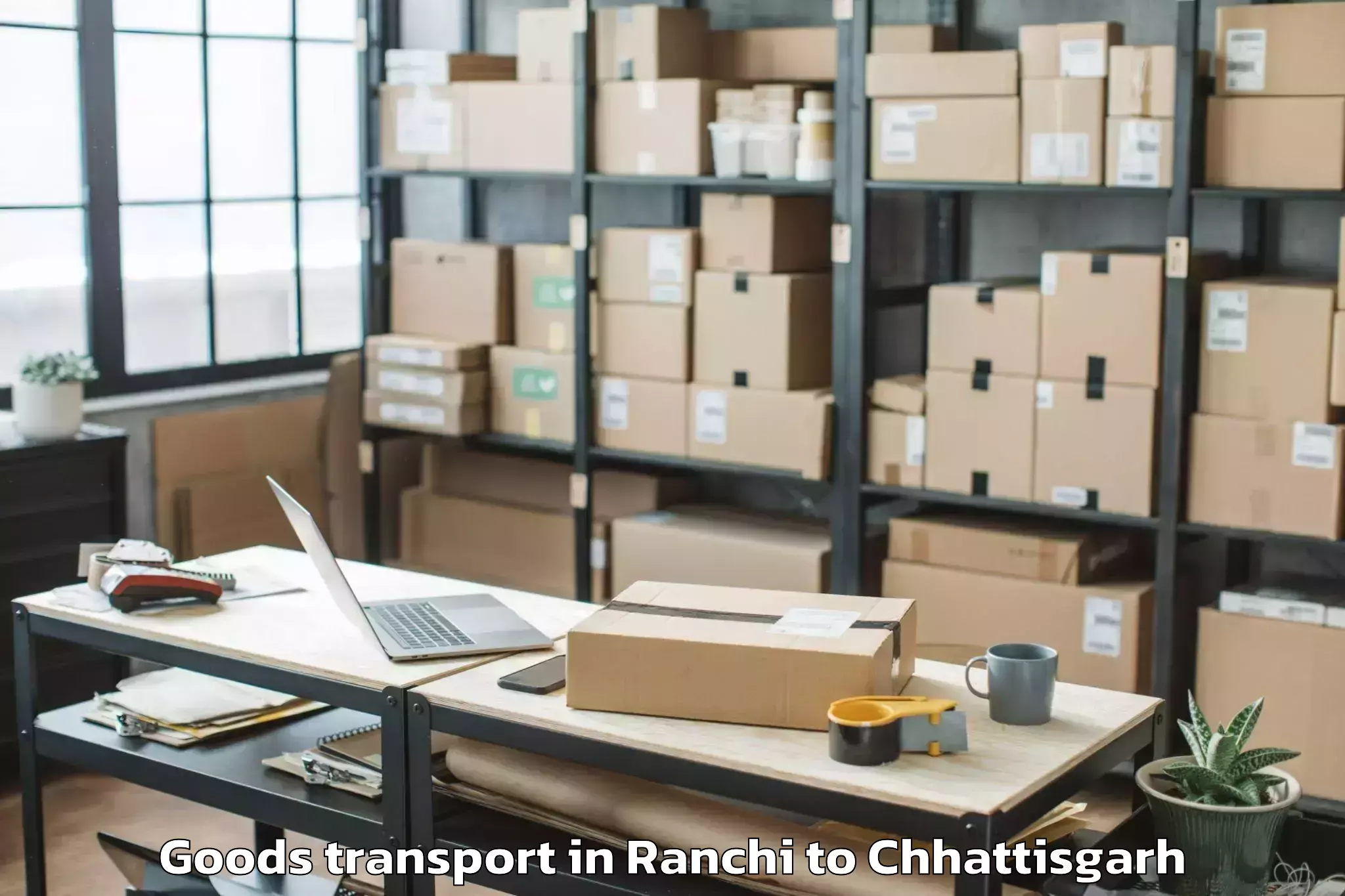 Hassle-Free Ranchi to Bindranavagarh Gariyaband Goods Transport